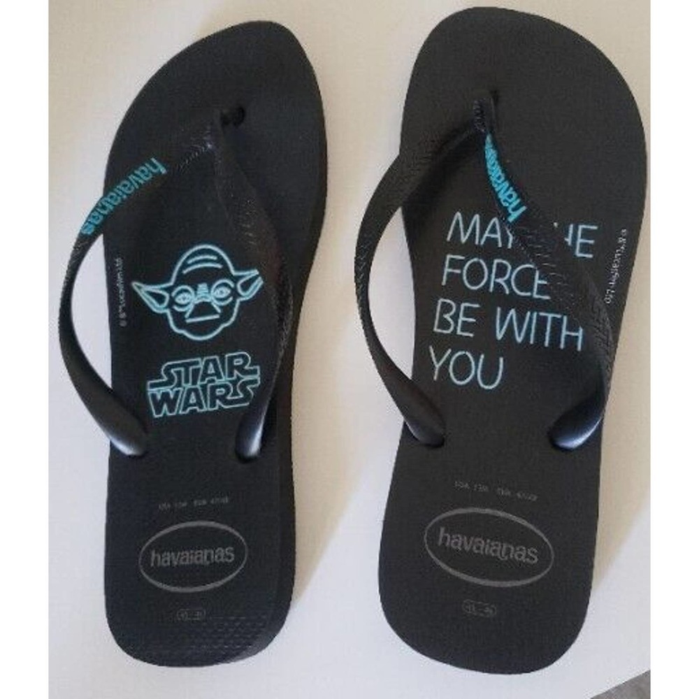 Havaianas Star Wars "YODA" "May The Force Be With You" Sandals Men Size 13M NEW